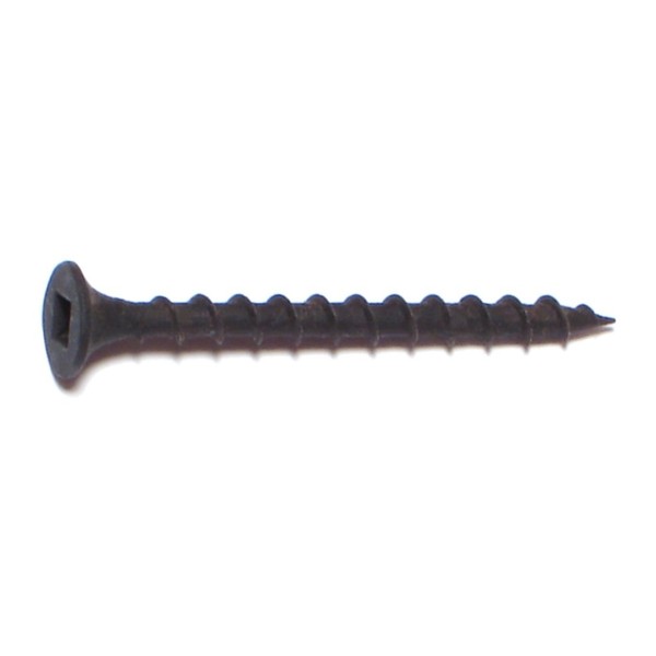 Buildright Drywall Screw, #6 x 1-5/8 in, Steel, Flat Head Square Drive, 1180 PK 07728